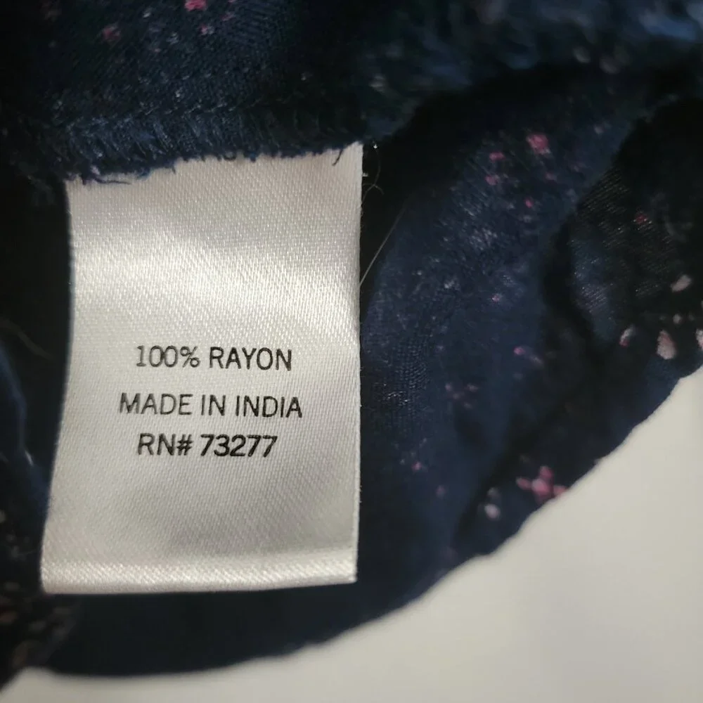 Sonoma Peasant Top BOHO Blue Large flowy relaxed casual Hippie Cottagecore folk - Picture 7 of 9